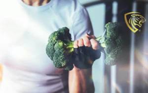 man bicep curl broccoli