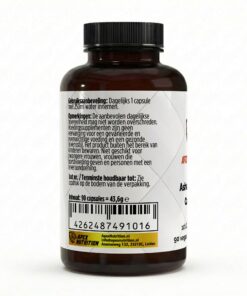 Ashwagandha (10% Withanolide) – 90 vegan capsules - Achterkant