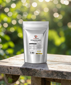 Ashwagandha poeder 500 gram op een buiten tafel