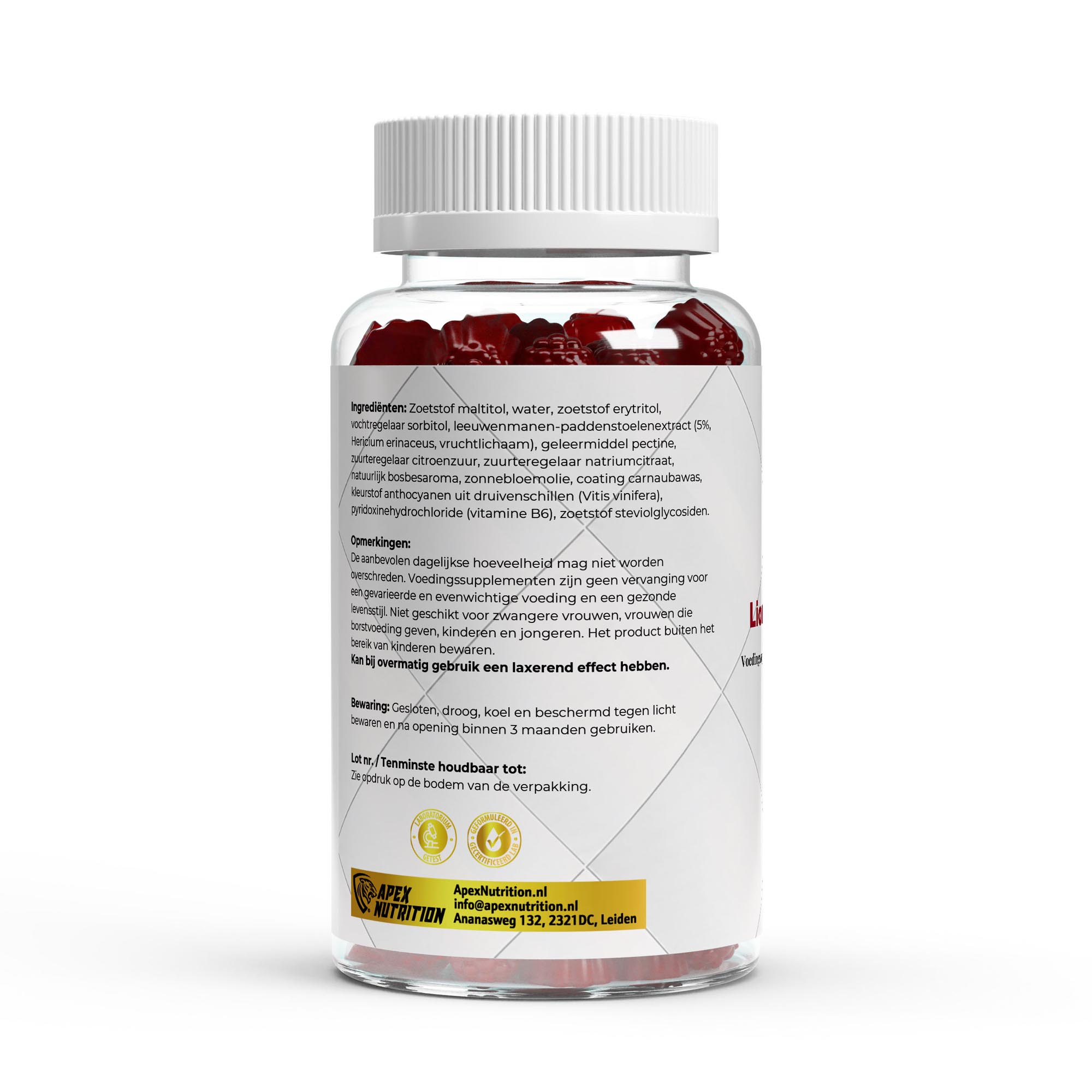 Lion's Mane Gummies Achterkant