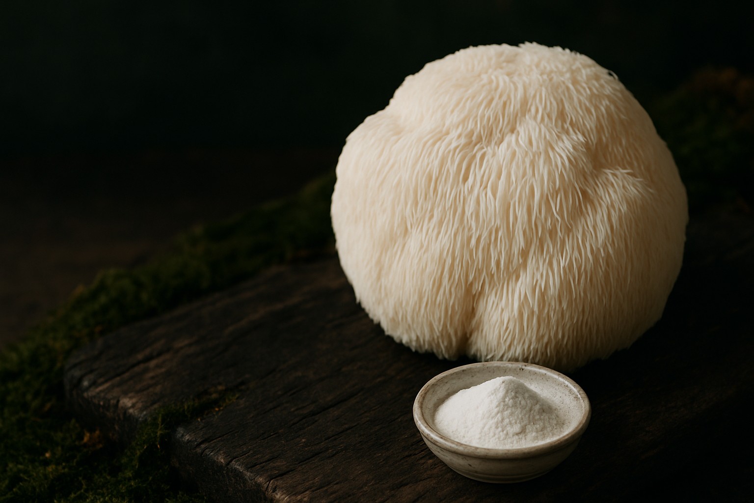 Lion's Mane paddenstoel extract achtergrond